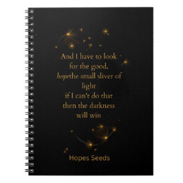 小さな光の輝きに希望を Spiral Notebook ノートブック
