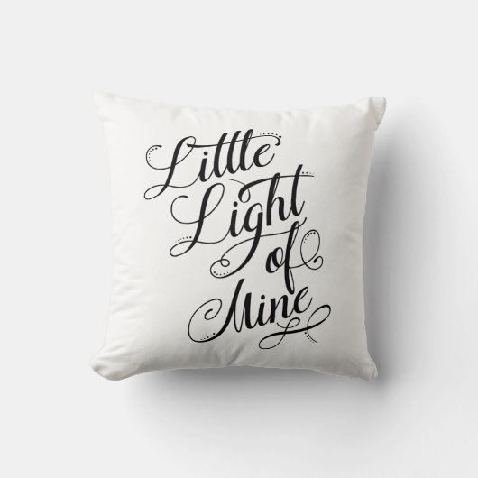 小さな光の鉱山タイポグラフィ クッション (正面)