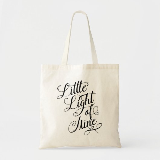 小さな光の鉱山タイポグラフィ トートバッグ (正面)