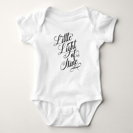 小さな光の鉱山タイポグラフィ ベビーボディスーツ (正面)