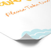 小さな光線の太陽の赤ん坊のシャワーはサインを好む ポスター (角)