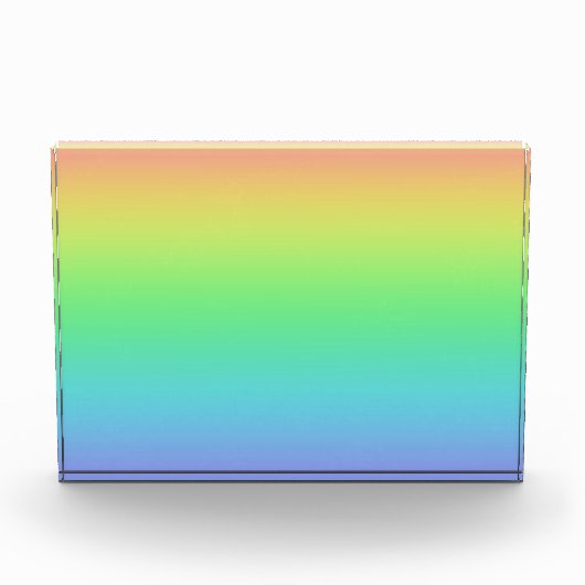 小さな八角形レインボーアクリルブロック フォトブロック (正面)