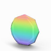 小さな八角形レインボーアクリルブロック フォトブロック (右)
