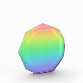 小さな八角形レインボーアクリルブロック フォトブロック (左)
