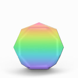 小さな八角形レインボーアクリルブロック フォトブロック