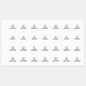 小さな円の衣類ラベル ラベル (シート)