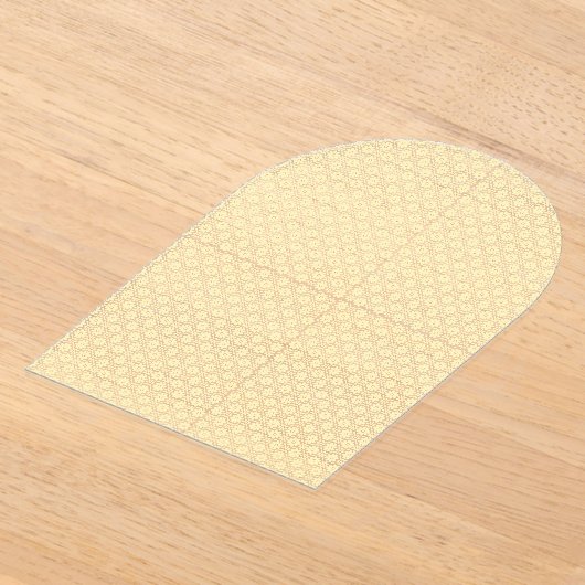 小さな円を持つ黄色と白の背景 アクリル招待状 (レイダウン)