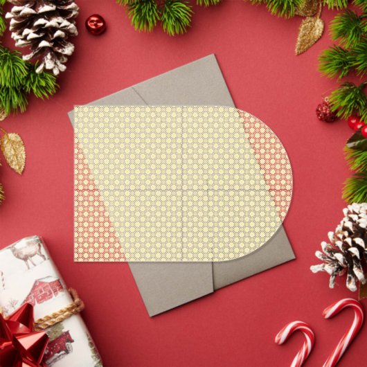 小さな円を持つ黄色と白の背景 アクリル招待状 (インサイチュ (クリスマス))