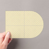 小さな円を持つ黄色と白の背景 アクリル招待状 (インサイチュ (ポータブル))