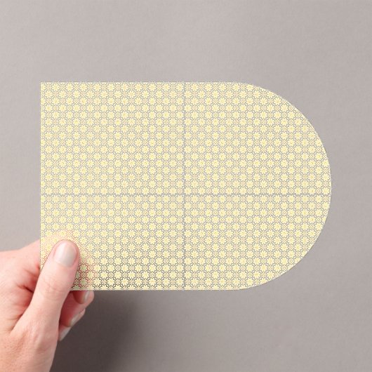 小さな円を持つ黄色と白の背景 アクリル招待状 (インサイチュ (ポータブル))