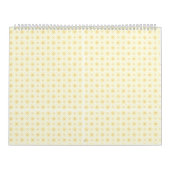 小さな円を持つ黄色と白の背景 カレンダー (カバー)