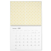 小さな円を持つ黄色と白の背景 カレンダー (1月 2027)