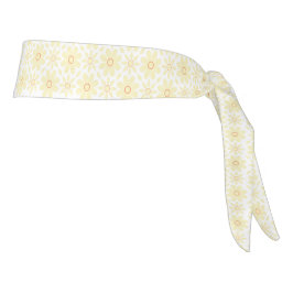 小さな円を持つ黄色と白の背景 タイヘッドバンド