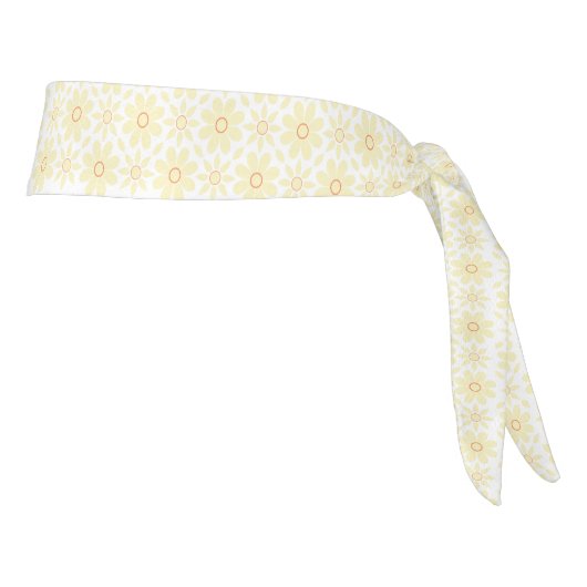 小さな円を持つ黄色と白の背景 タイヘッドバンド (回転90)