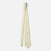 小さな円を持つ黄色と白の背景 ネクタイ (裏面)