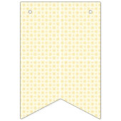 小さな円を持つ黄色と白の背景 バンティングフラッグ (第1の旗)