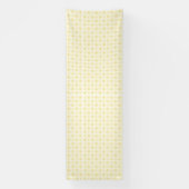 小さな円を持つ黄色と白の背景 横断幕 (縦)