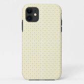 小さな円を持つ黄色と白の背景 Case-Mate iPhoneケース (裏面)