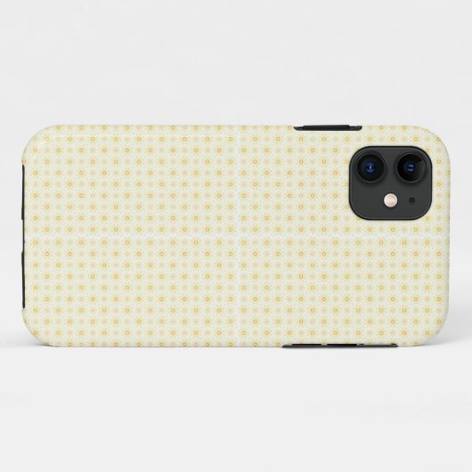 小さな円を持つ黄色と白の背景 Case-Mate iPhoneケース (裏面(横))