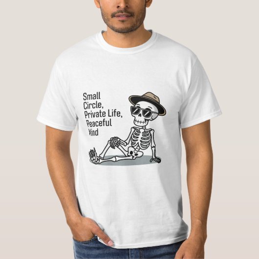 小さな円、私生活、平和な心 Tシャツ (正面)