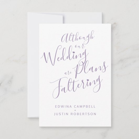 小さな再結婚スケジュールされたパーティーに変更 (正面)