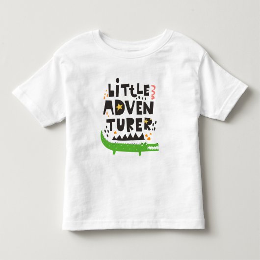 小さな冒険家アリゲーター トドラーTシャツ (正面)