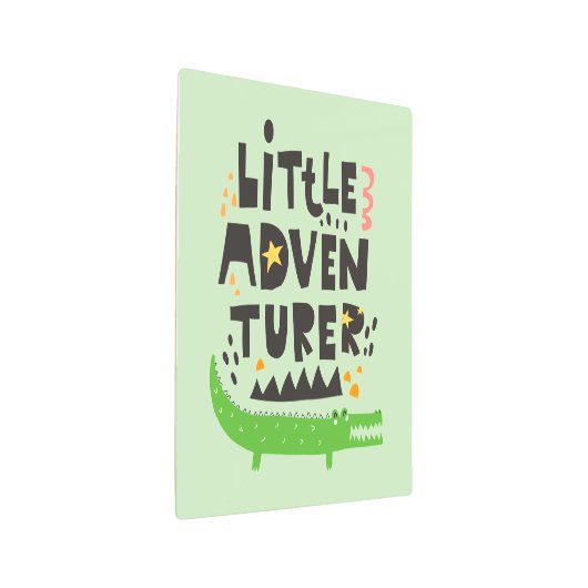 小さな冒険家アリゲーター メタルプリント (3/4)