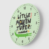 小さな冒険家アリゲーター ラージ壁時計 (傾斜)