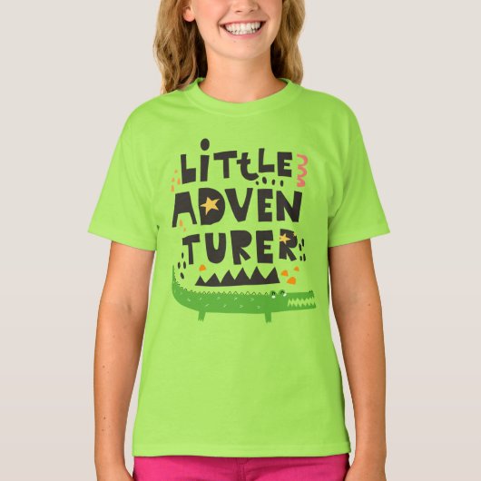 小さな冒険家アリゲーター Tシャツ (正面)