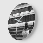 小さな写真家 ラージ壁時計 (傾斜)