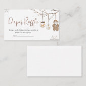 小さな冬メリーのクリスマスおむつラッフル エンクロージャーカード (正面/裏面)