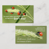 小さな前向きやる気を起こさせる引用文 名刺 (正面/裏面)