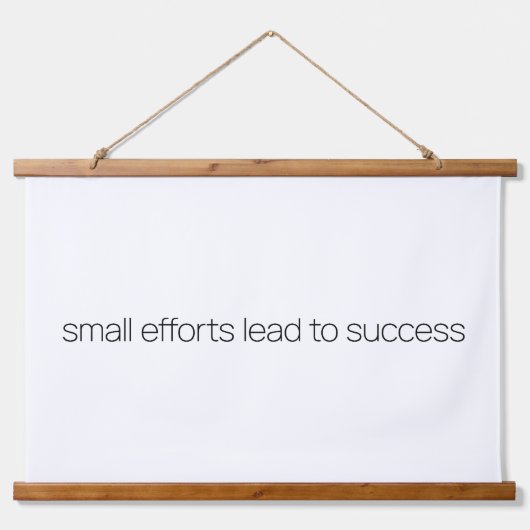 小さな努力ウッドトップウォールタペストリー 吊り下げ型タペストリー (正面)