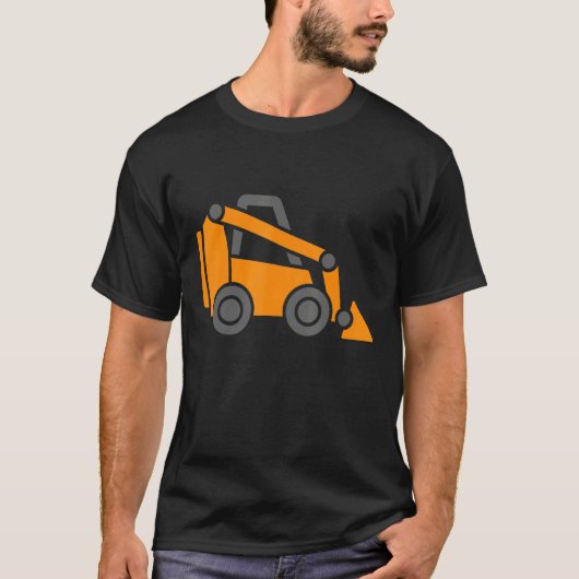 小さな労働者の建設スキッドステアローダートラクタ Tシャツ (正面)