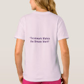 小さな労働者、大きな心のアリのキッズTシャツ Tシャツ (裏面)