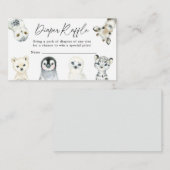 小さな北極おむつラッフルベビーシャワーカード エンクロージャーカード (正面/裏面)
