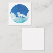 小さな北極狐（Vulpes lagopus）のイラスト ノートカード (正面/裏面)