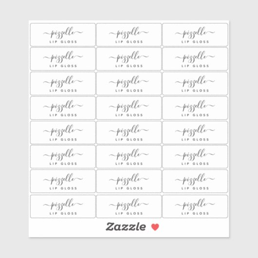 小さな半透明澄んメイクアップラベルリップグロスなど シール (シート)