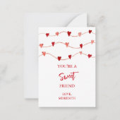 小さな友達よ、バレンタインデーの贈り物 ノートカード (正面)