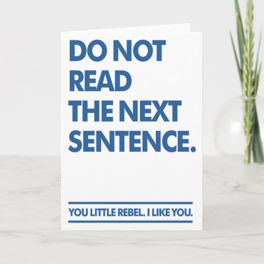 小さな反逆者 サンキューカード (正面)