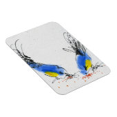 小さな口で粒をつつく。書道 マグネット (右側)