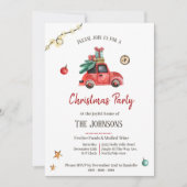 小さな古い赤 |クリスマスフェスティバル 招待状 (正面)