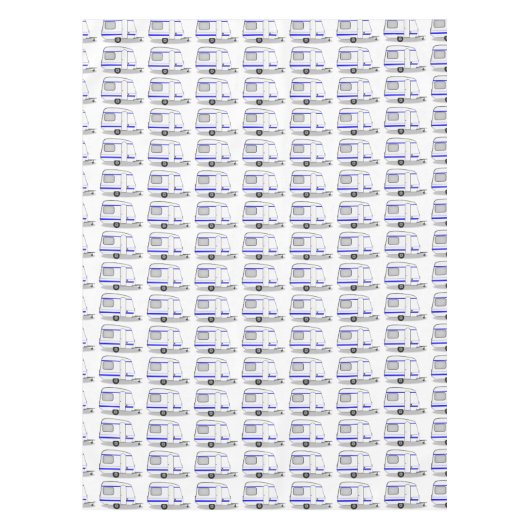 小さな合理化された隊商サンダー_コーブ任意の色 テーブルクロス (正面)