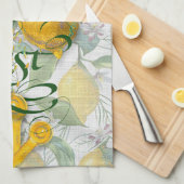 小さな味を追加 – レモン キッチンタオル (四つ折り)