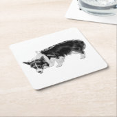 小さな味覚試験 スクエアペーパーコースター (アングル)