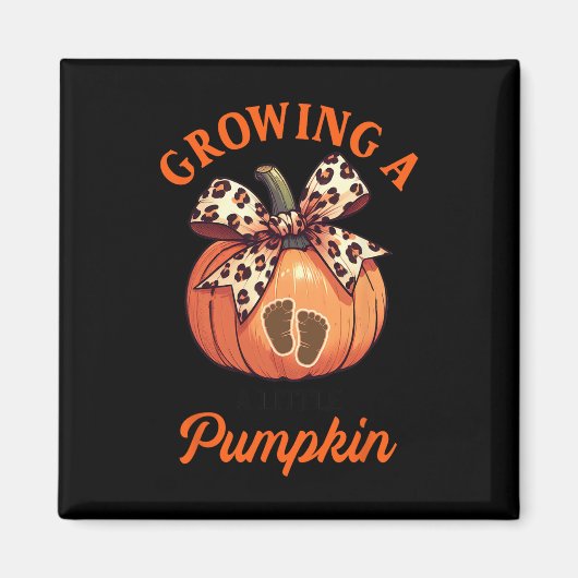 小さな命が育っています　妊娠発表　感謝祭 マグネット (正面)