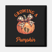 小さな命が育っています 妊娠発表 感謝祭 マグネット (正面)