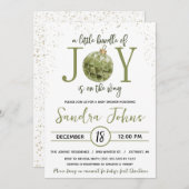 小さな喜びの包みがやってくる！ベイビーシャワー 招待状 (正面/裏面)