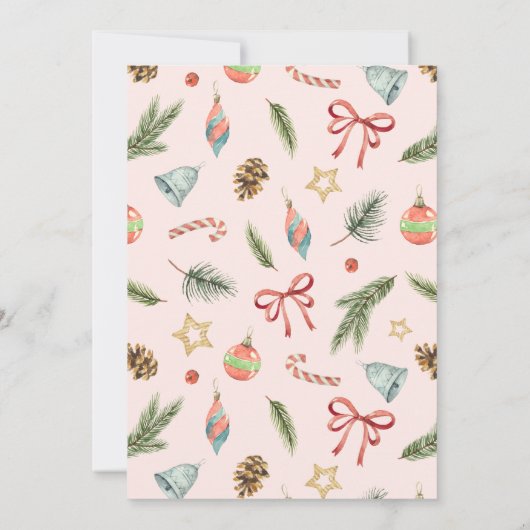 小さな喜びの塊 クリスマス フラワーベイビーシャワー 招待状 (裏面)