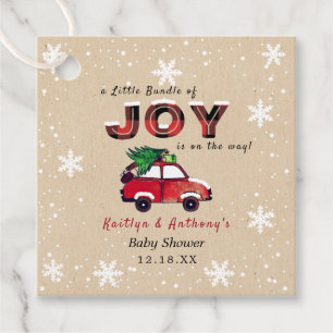 小さな喜びの束 クリスマスベビーシャワー フェイバータグ
